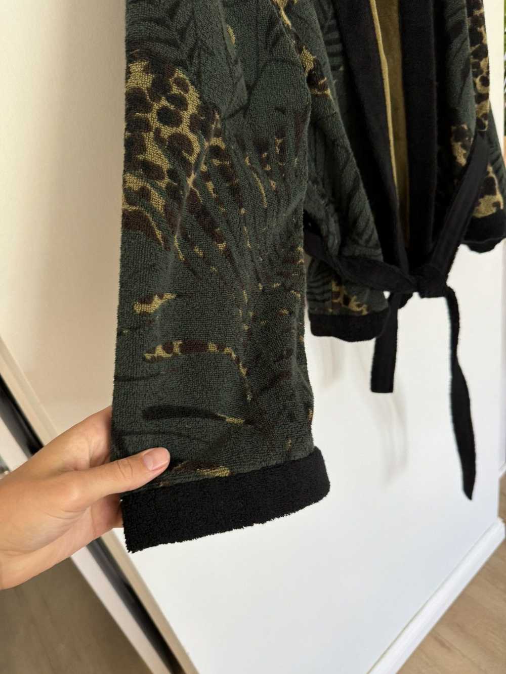 Saint Laurent Paris Leopard terry Cardigan Robe - image 2