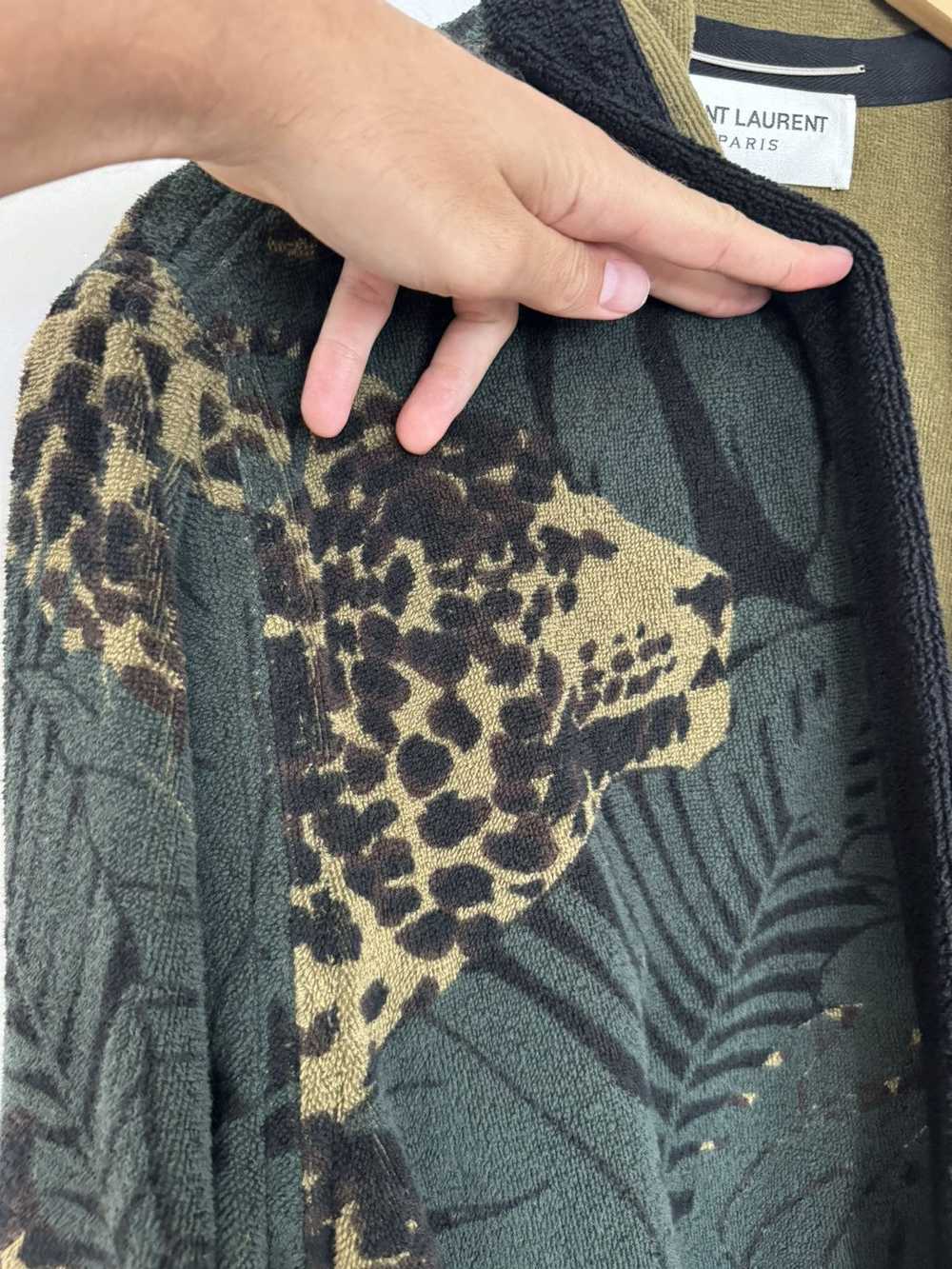 Saint Laurent Paris Leopard terry Cardigan Robe - image 3