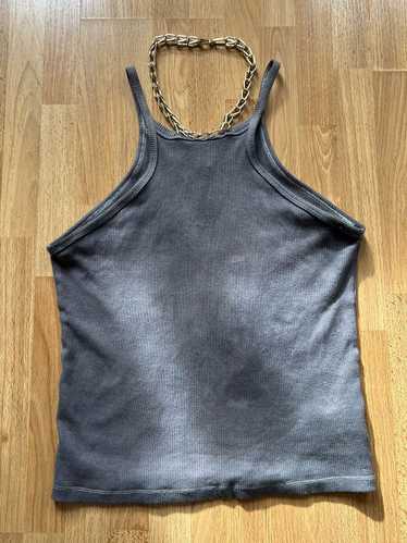 Dion Lee Dion Lee Grey Tank Top with Gold Chain