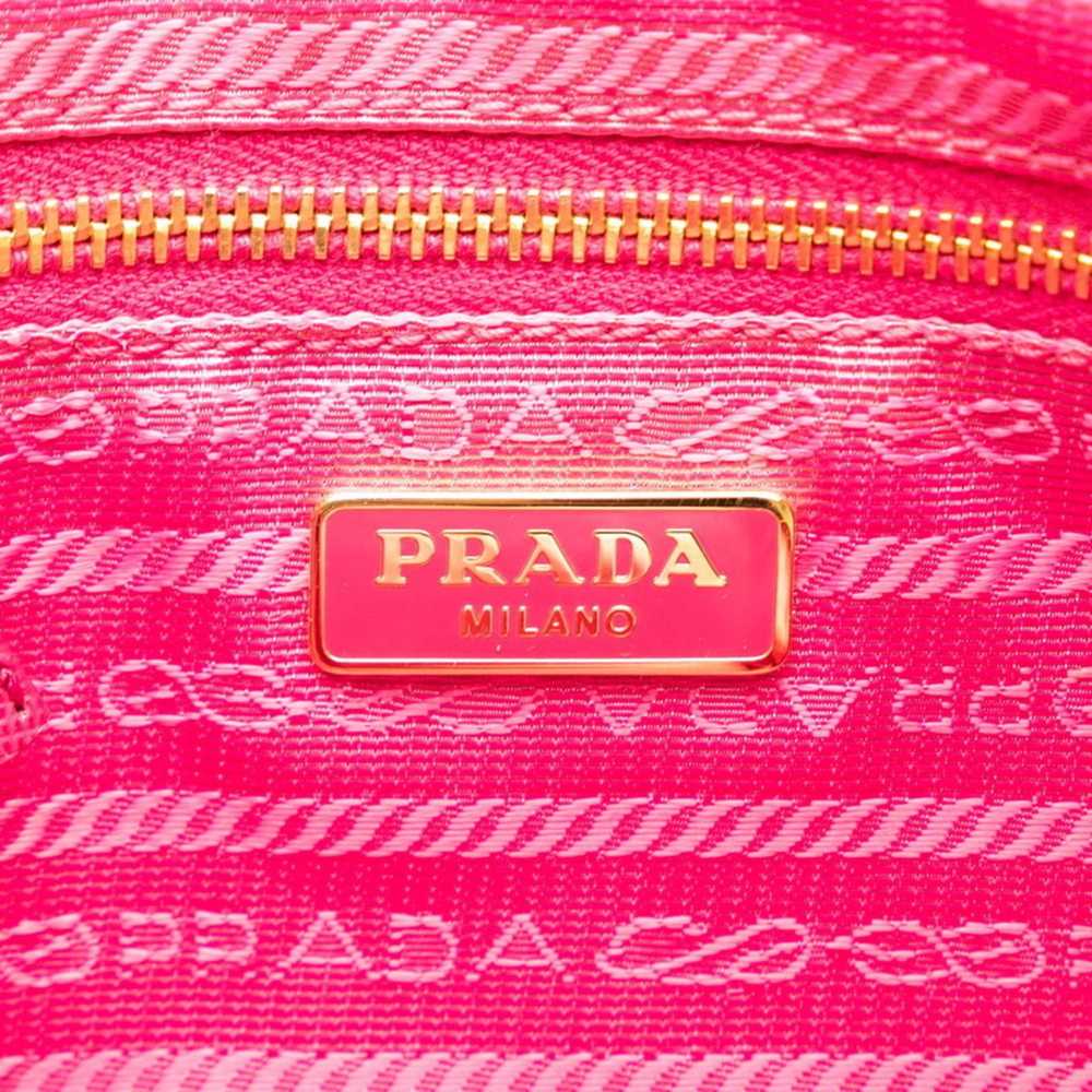 Prada Prada Triangle Plate Pouch 1N0693 Pink Canv… - image 7