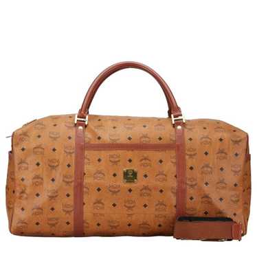 MCM MCM Visetos Glam Boston Bag Shoulder Brown PV… - image 1