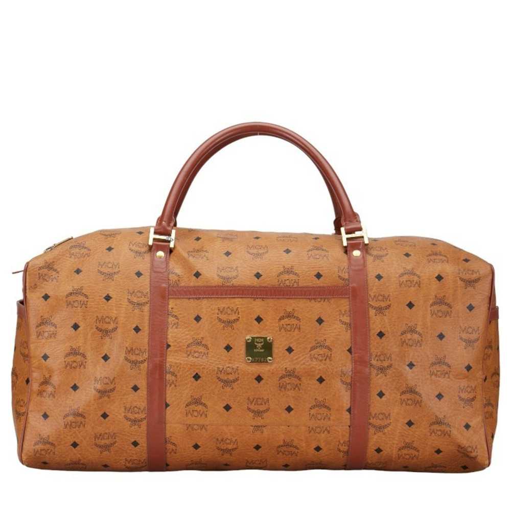 MCM MCM Visetos Glam Boston Bag Shoulder Brown PV… - image 2