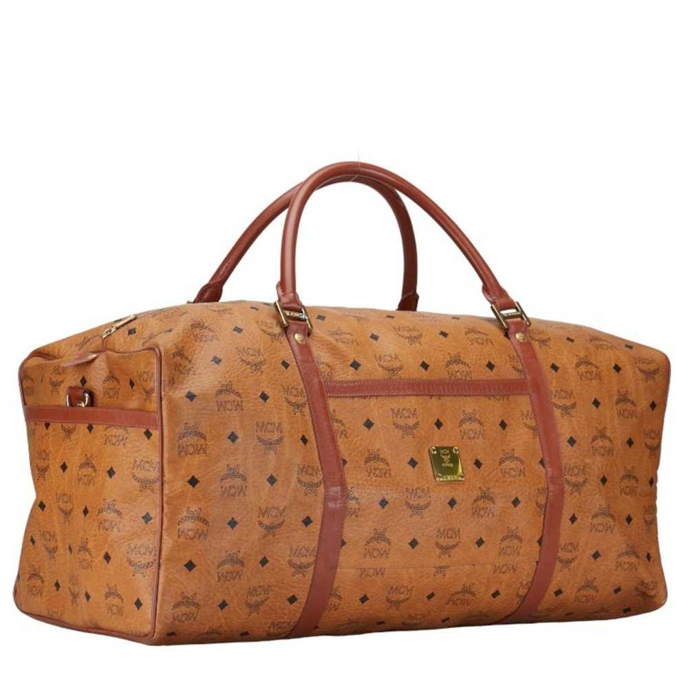 MCM MCM Visetos Glam Boston Bag Shoulder Brown PV… - image 3