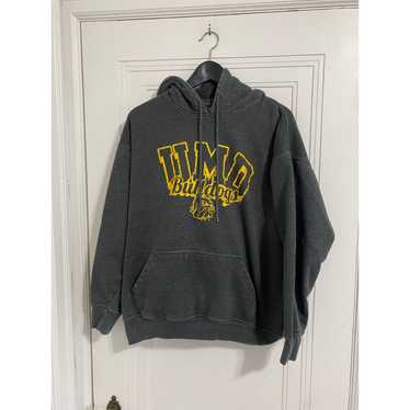 Ncaa UMD Bulldogs Gray Hoodie Sweatshirt Size Lar… - image 1