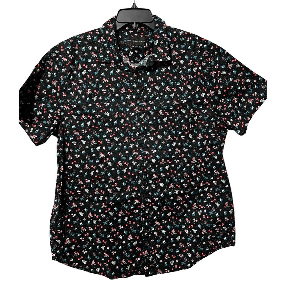 Other No Boundaries Sz L Navy Blue Floral Womens … - image 1