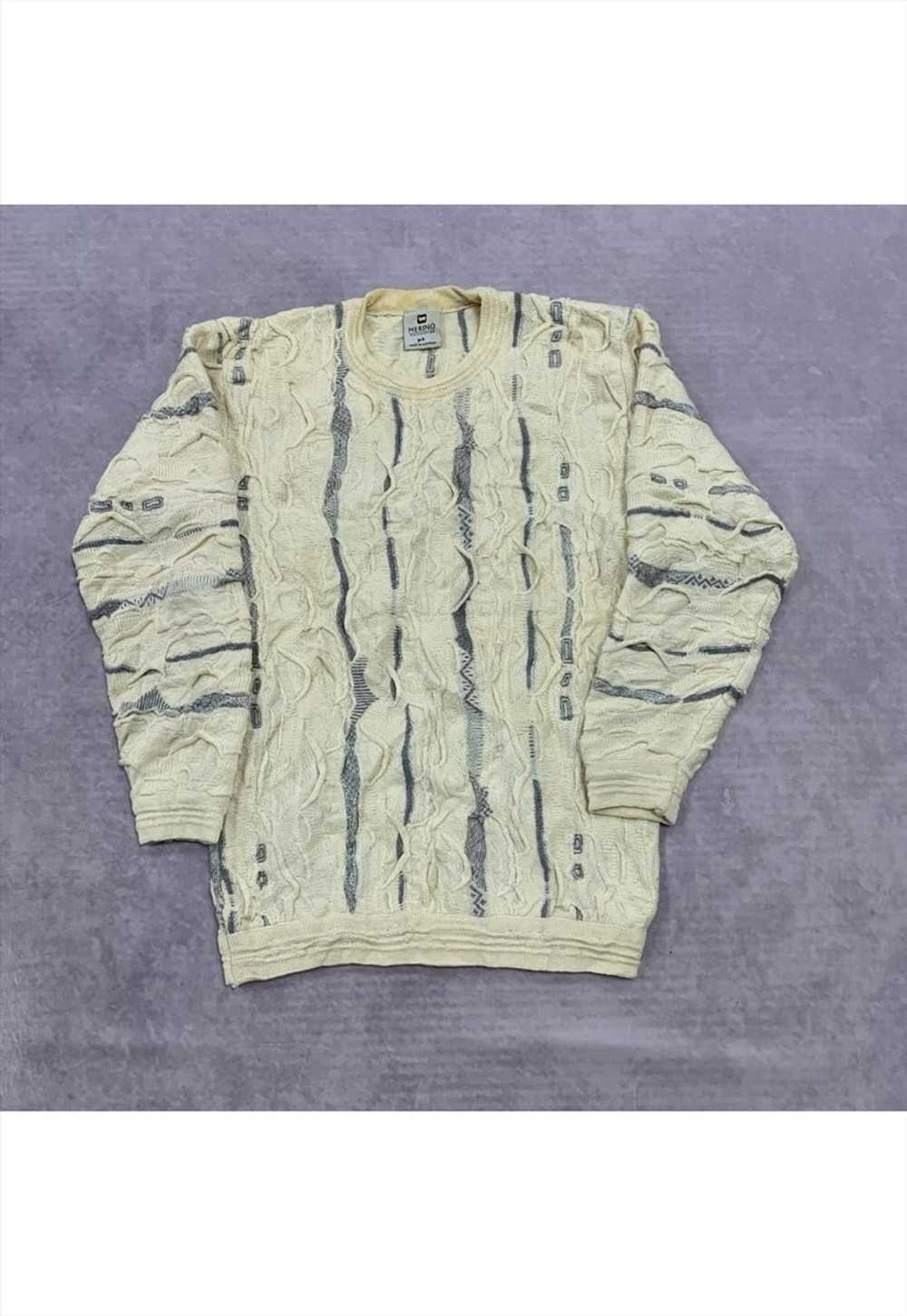 Vintage abstract knitted jumper Men's XS - image 1