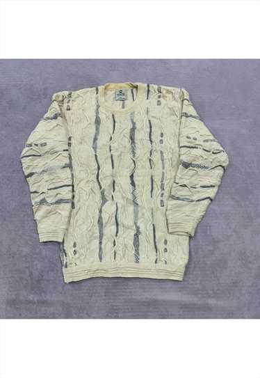 Vintage abstract knitted jumper Men's XS - image 1