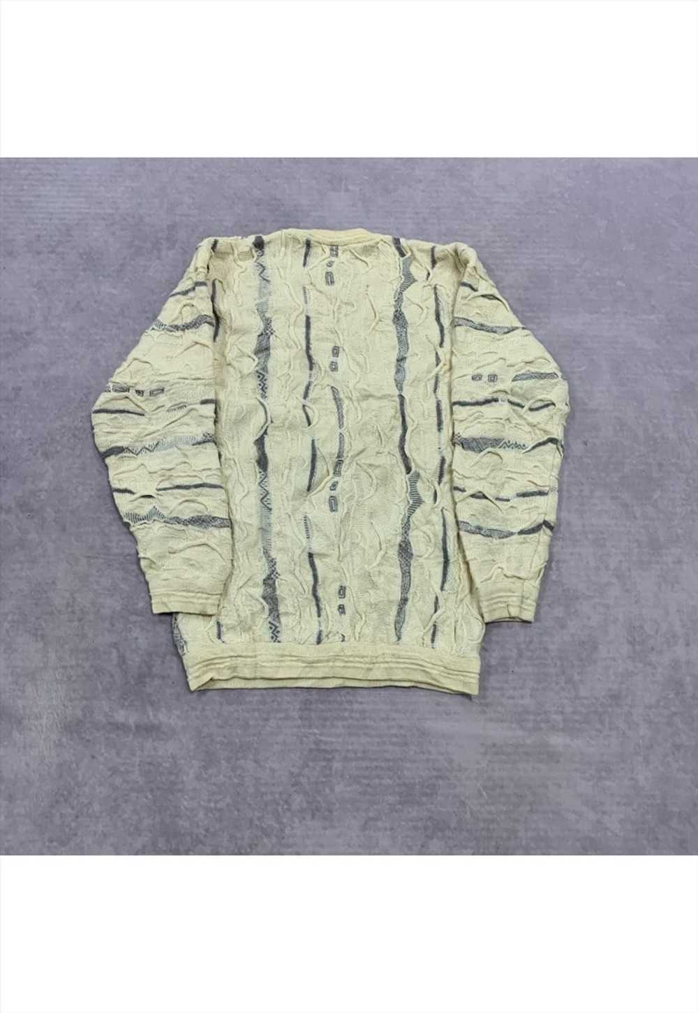 Vintage abstract knitted jumper Men's XS - image 5