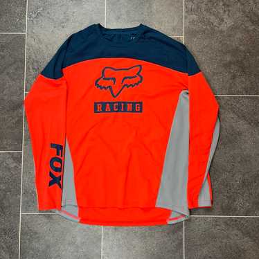 Fox Racing Flexair Long Sleeve Jersey T Shirt Ora… - image 1