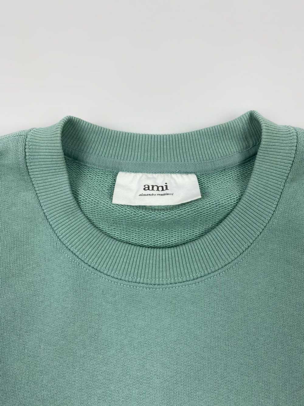 AMI AMI De Coeur Aqua Green Logo Boxy Sweatshirt - image 3