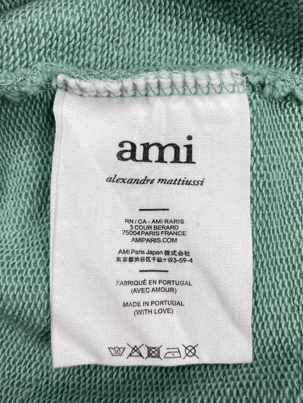 AMI AMI De Coeur Aqua Green Logo Boxy Sweatshirt - image 9
