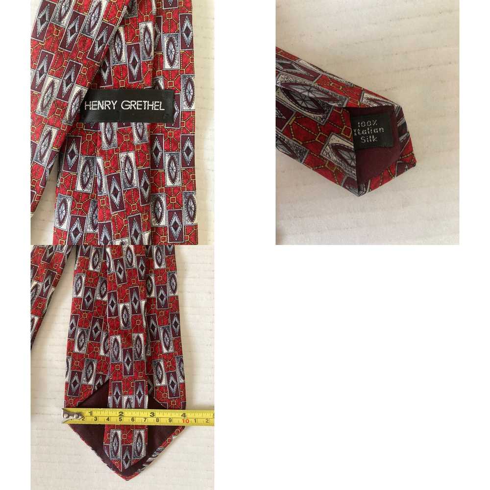 Vintage Henry Grethel Men's Necktie Tie Italian S… - image 4