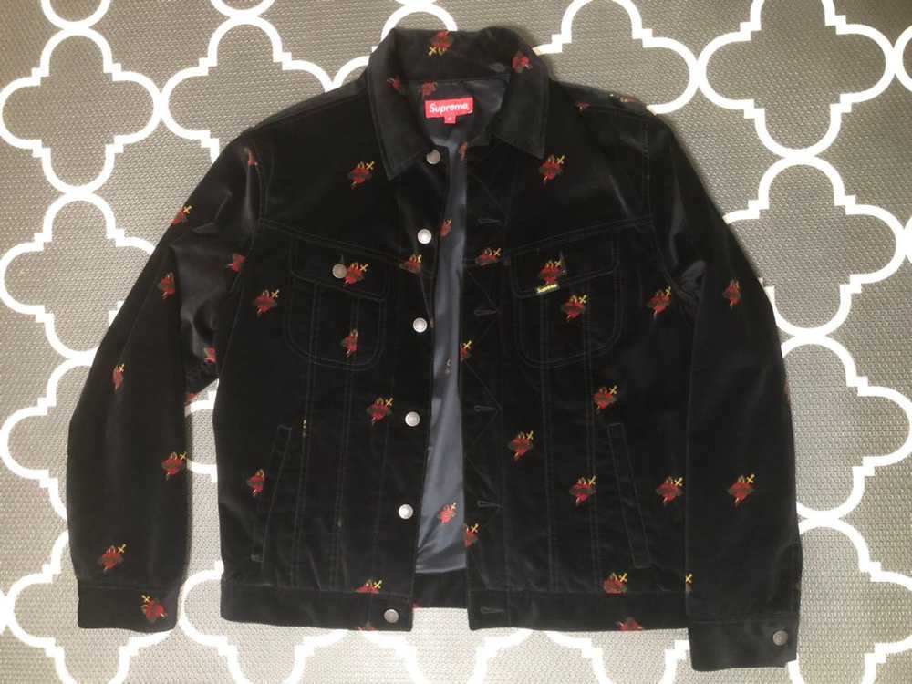 Supreme Supreme Black Sacred Hearts Velvet Trucke… - image 2