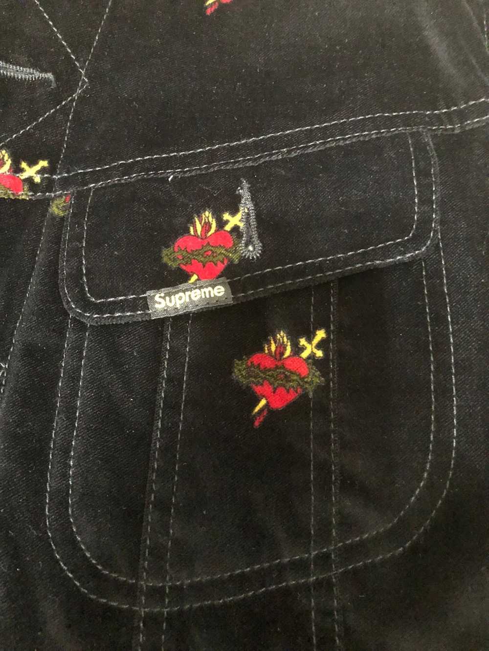 Supreme Supreme Black Sacred Hearts Velvet Trucke… - image 3