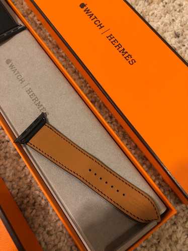 Hermes Hermes Apple Watch Black Leather Strap