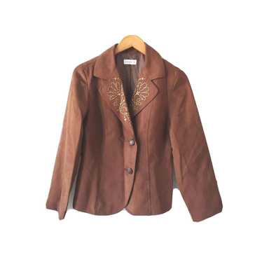 Susan Graver Susan Graver Jacket Womens S Velour L