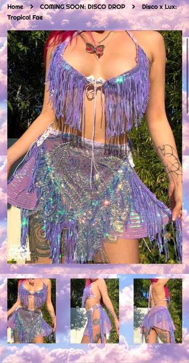 Freedom Rave Wear OOAK Disco X lux collab Tropical