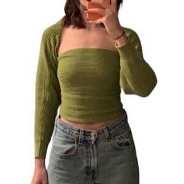 Gimaguas Green Wrap Sweater - Gem