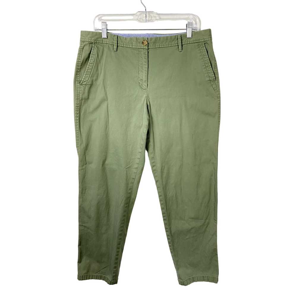 Talbots Womens Chinos Pants Size 12 Green Relaxed… - image 1