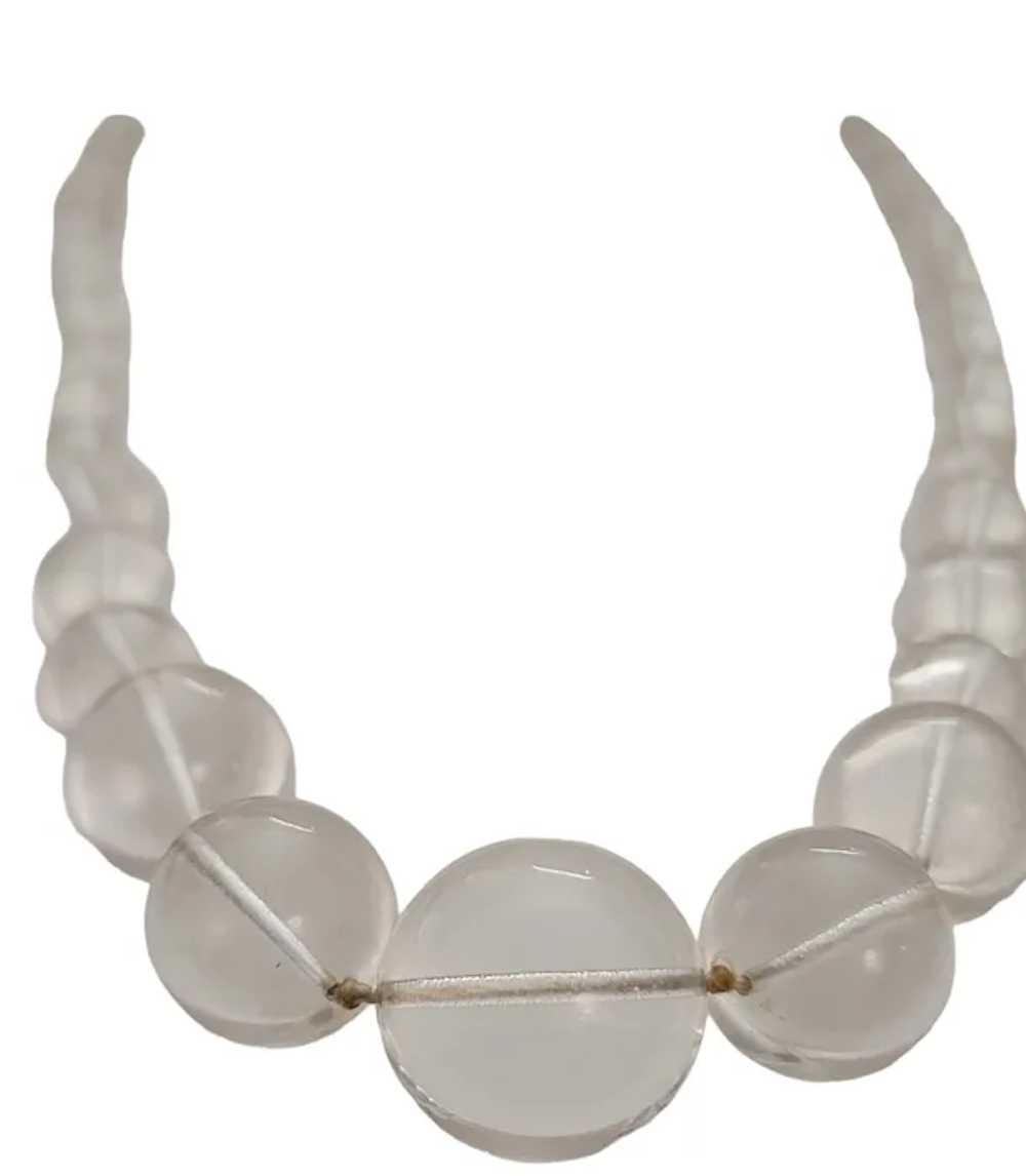 Clear Lucite Pools Balls, Tongue Clasp Beads Knot… - image 5