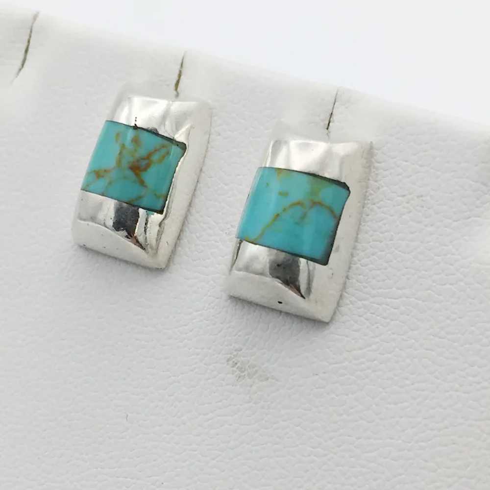 Sterling Silver Turquoise Earring - image 3