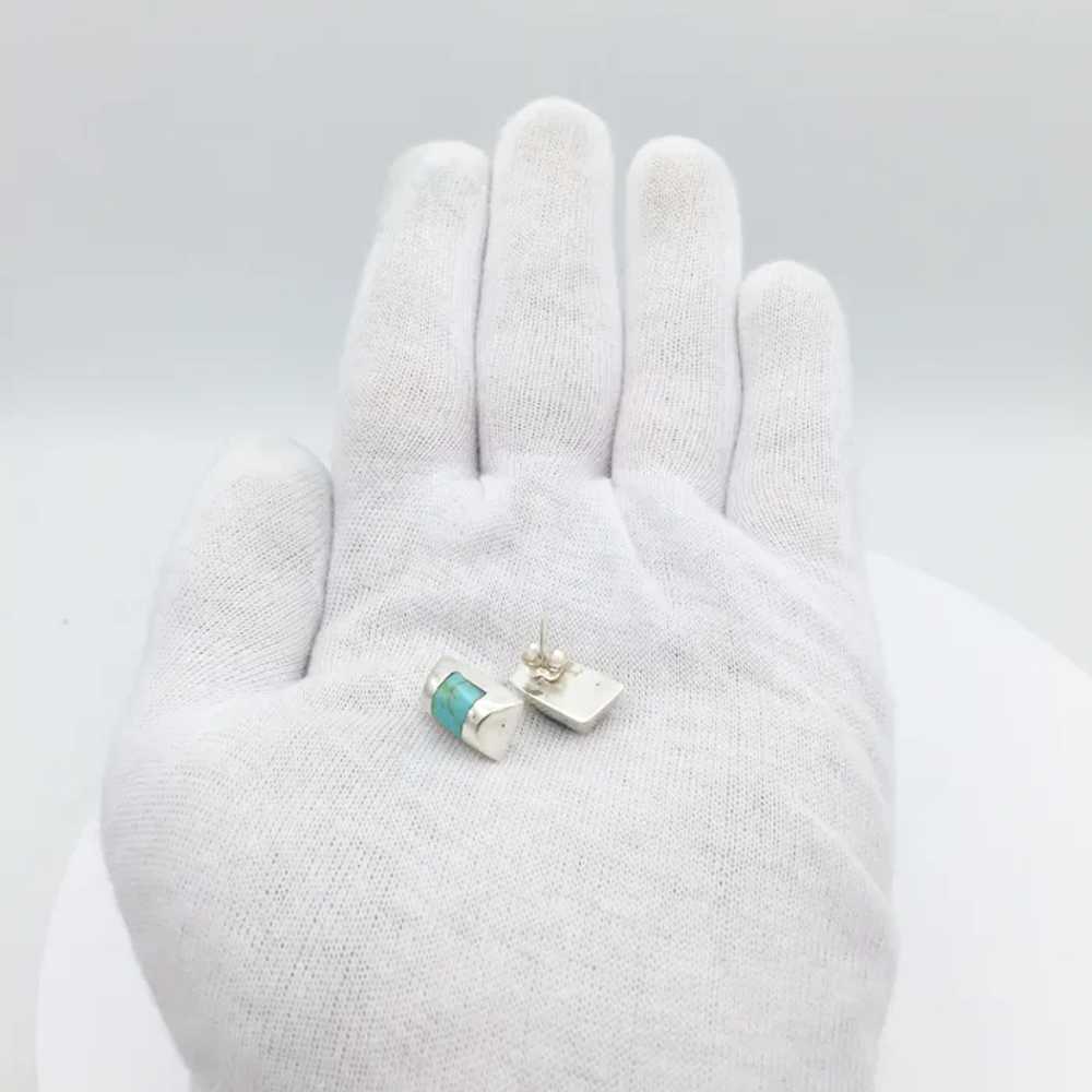 Sterling Silver Turquoise Earring - image 5