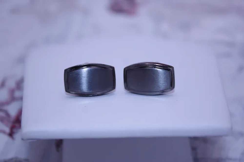 Gun Metal unsigned Cufflinks - image 2