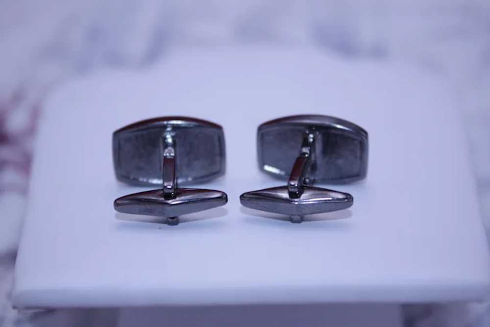 Gun Metal unsigned Cufflinks - image 3