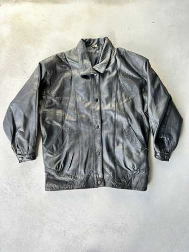 Leather Jacket × Racing × Vintage Vintage Leather 