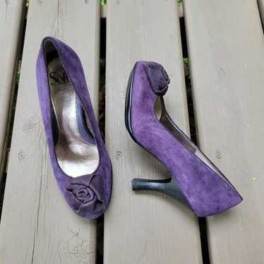 Other Sofft Fiorella Purple Suede Leather 3D Flor… - image 1