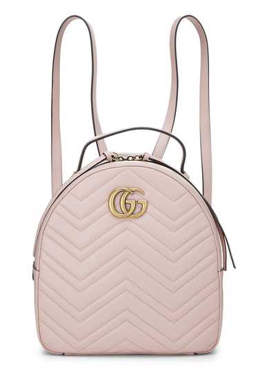 Pink Leather GG Marmont Backpack