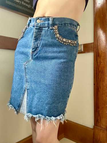 Vintage '90s Y2K Dollhouse Denim Distressed Jean … - image 1