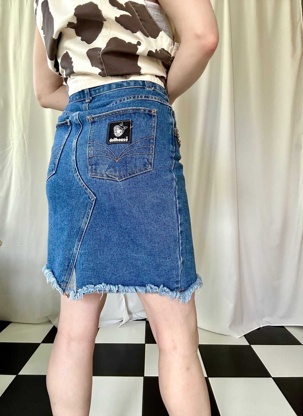 Vintage '90s Y2K Dollhouse Denim Distressed Jean … - image 7