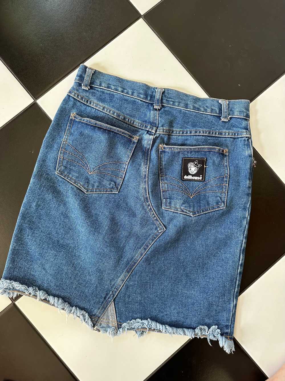 Vintage '90s Y2K Dollhouse Denim Distressed Jean … - image 9