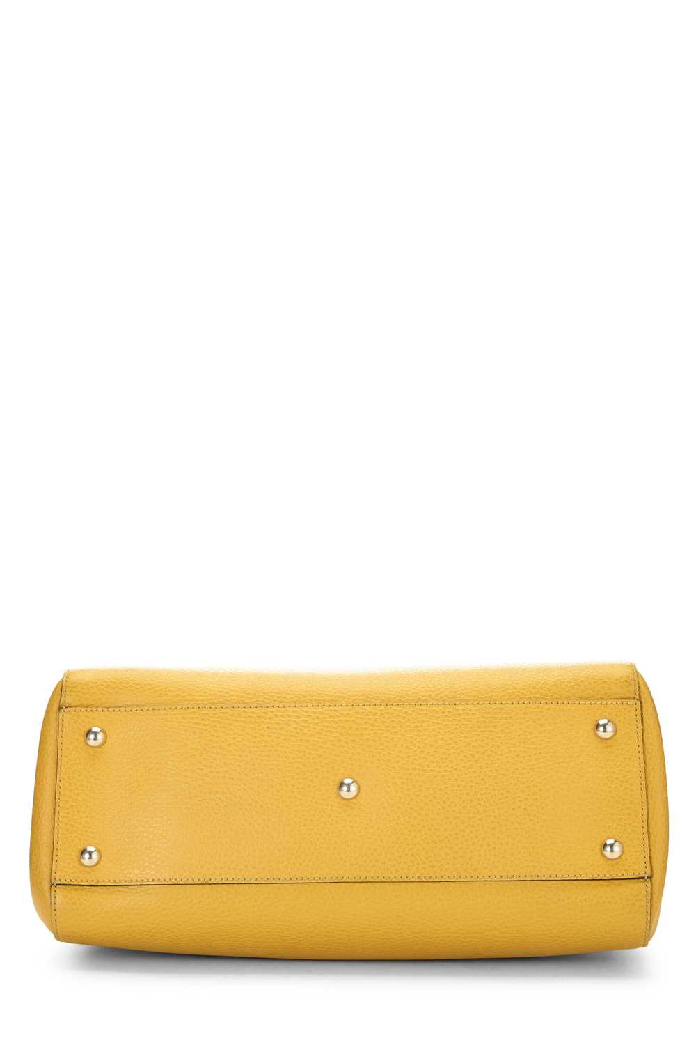 Yellow Leather Convertible Swing Top Handle Bag - image 5