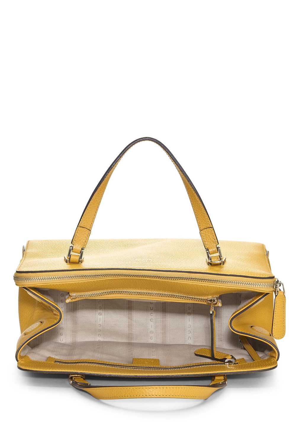Yellow Leather Convertible Swing Top Handle Bag - image 6