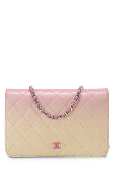 Pink Ombré Lambskin Wallet On Chain (WOC)