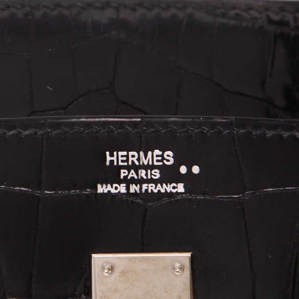 Hermès Birkin 25 cm handbag in black niloticus cr… - image 3