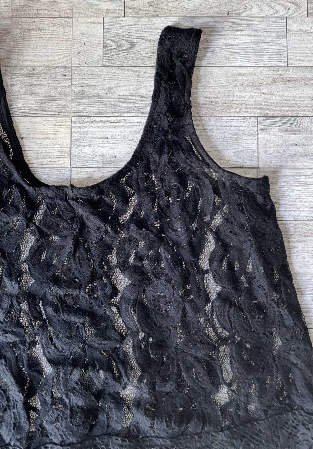 Vintage Vintage, Black, Sheer, 3/4 Sleeveless, La… - image 9