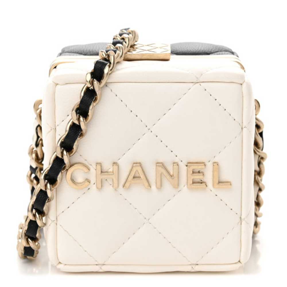 CHANEL Lambskin Quilted Clutch With Chain Black W… - image 1