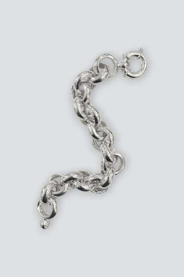 Chunky Hollow Link Bracelet - Sterling Silver