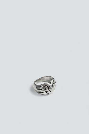Etched Heart Ring