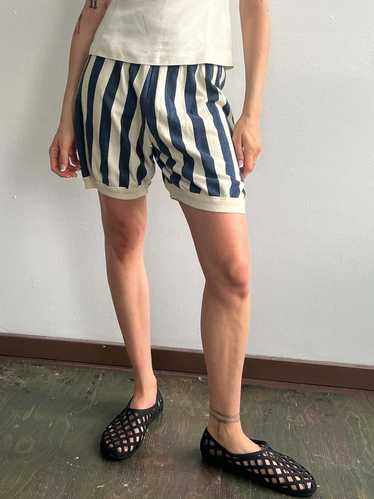 Vintage Riviera Stripe Shorts - Navy/Cream - image 1