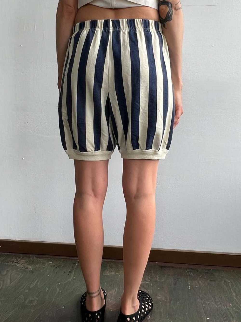 Vintage Riviera Stripe Shorts - Navy/Cream - image 2