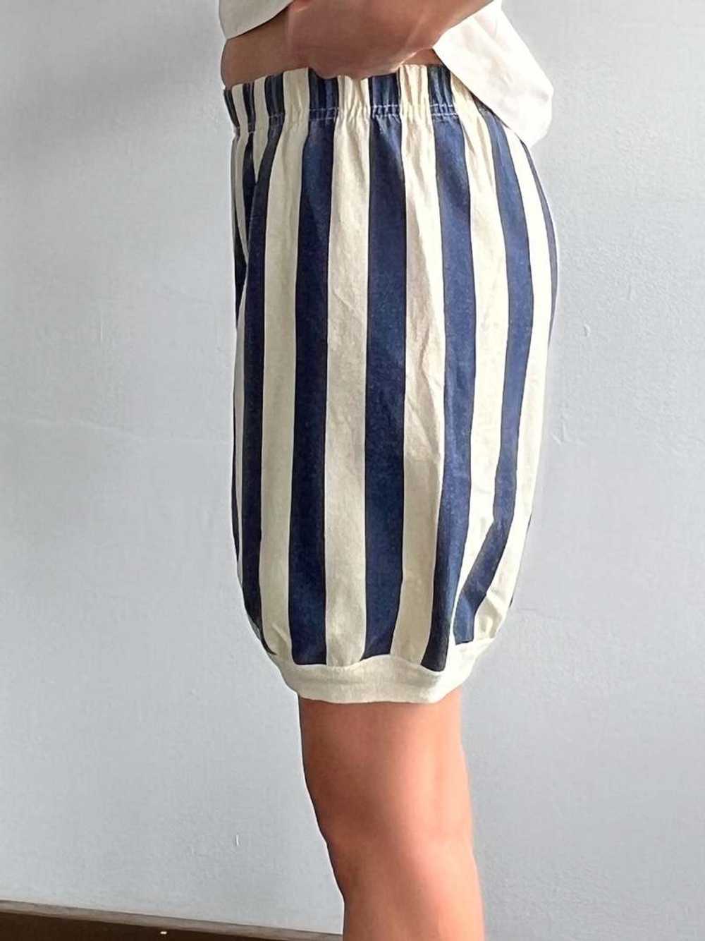 Vintage Riviera Stripe Shorts - Navy/Cream - image 4