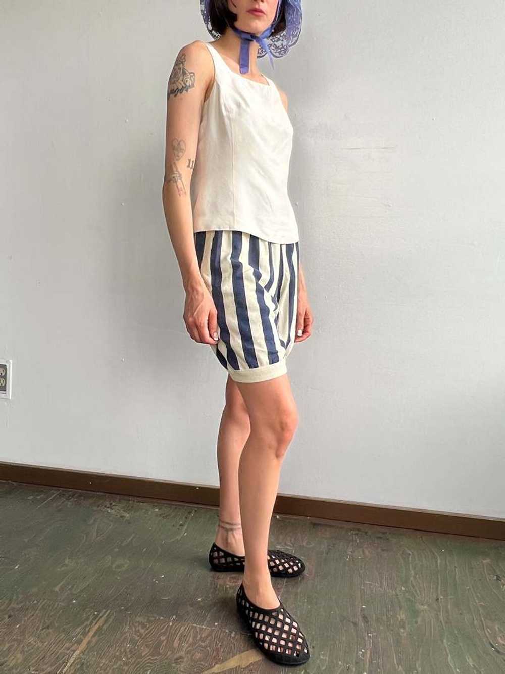Vintage Riviera Stripe Shorts - Navy/Cream - image 6