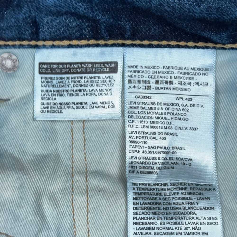Levi's Levis 522 Selvedge Jeans Raw Denim Slim Ta… - image 12