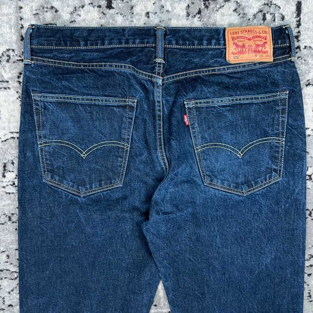 Levi's Levis 522 Selvedge Jeans Raw Denim Slim Ta… - image 5