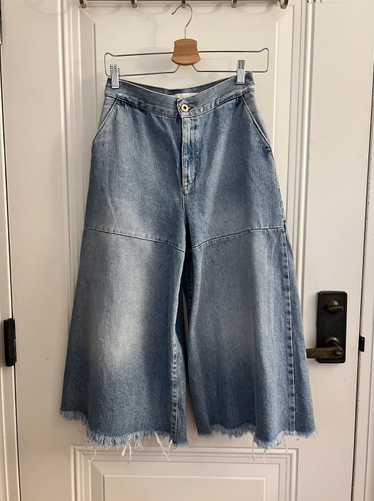 Off-White Off-White Wide Leg Cropped Jeans