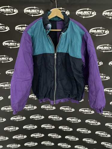 Retro Jacket × Vintage Vintage Purple, Aqua, And B